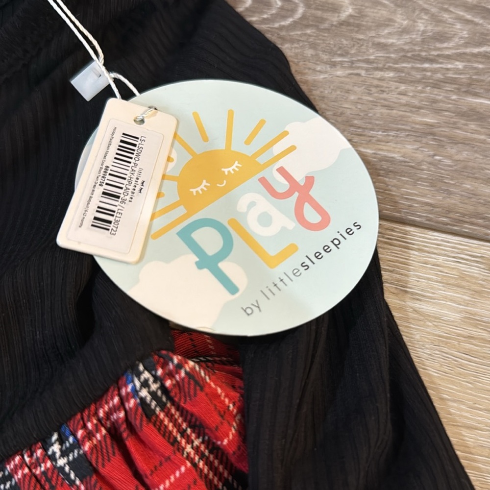 Little Sleepies holiday plaid twirl dress with bodysuit - Picture 2 of 3